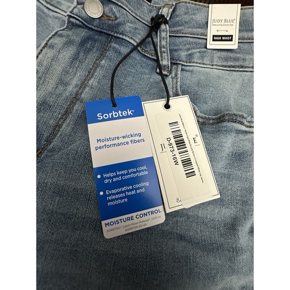 NWT Judy Blue Jeans Womens Size 16W Blue Wide Leg Crop Stretch Denim #G6-4 - Picture 12 of 15